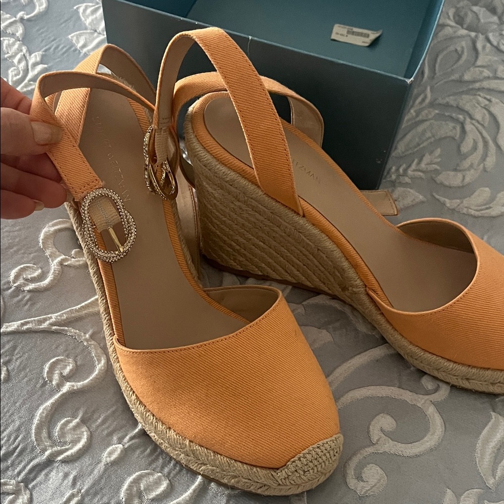 Stuart Weitzman Espadrille Chrystal buckles